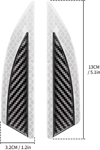 Miniatura 2 de Adhesivo reflectante de seguridad para automóvil, marcador lateral de fibra de carbono, advertencia de seguridad, tira anticolisión, protección