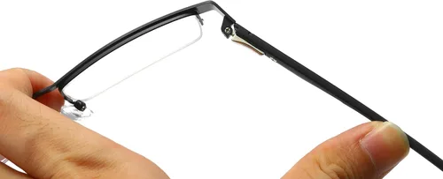 Miniatura 5 de B&Q 4 Pack Metal Frame Half Frame Reading Glasses for Men Spring Hinge Readers With Classic Clear Lense
