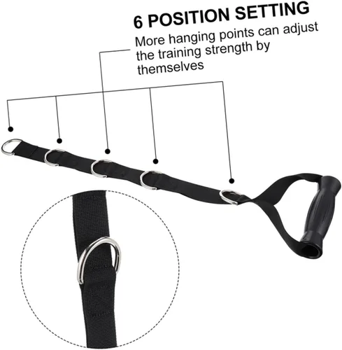 Miniatura 3 de Kisangel Bandas de resistencia de fitness resistentes, asas de tracción, cinta de tensión negra para equipos de fuerza y entrenamientos de bíceps, 2