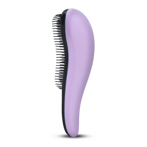 Miniatura 3 de Cepillo desenredante para cabello para niños y adultos, cepillo húmedo suave con cerdas suaves y flexibles, cepillo de peinado morado para cabello