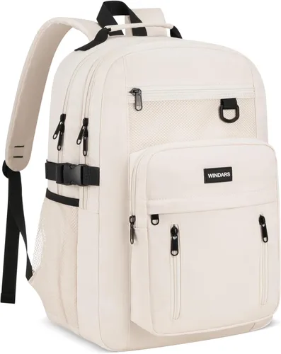 Mochila escolar WINDARS para niñas y niños, linda mochila estética universitaria de 17.3 pulgadas para portátil, mochilas grandes casuales para