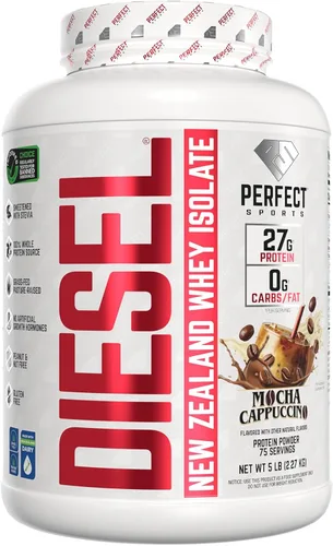 Miniatura 16 de PERFECT SPORTS Diesel 100% aislado de proteína de suero de Nueva Zelanda Endulzado con stevia, sin ingredientes artificiales, apto para dieta Keto