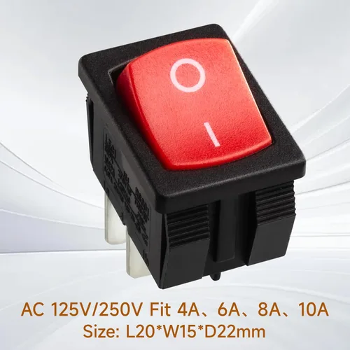 Miniatura 6 de Interruptor basculante de 8 amperios de 4 pines para aspiradora de tienda húmeda y seca, interruptor de encendido y apagado para aspiradora