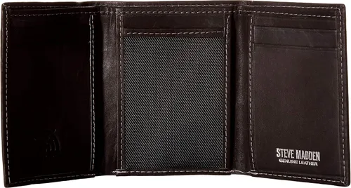 Miniatura 4 de Steve Madden Men's RFID Trifold Wallet with Id Window