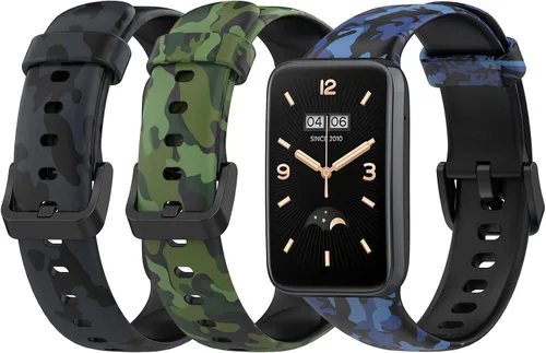 Miniatura 11 de Lijinlan Bandas de repuesto compatibles con Xiaomi Mi Band 7 Pro Strap mujeres hombres, impresión colorida linda piel floral suave flexible silicona