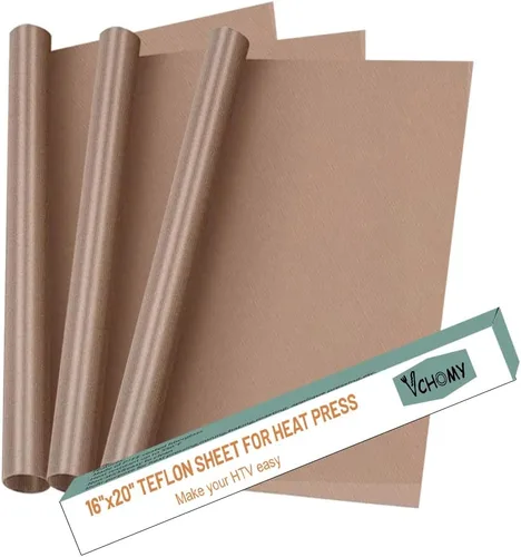 Miniatura 7 de Hojas de Teflón para Máquina de Prensa de Calor, Rollo de Hojas de Papel PTFE Reutilizable Antiadherente para Sublimación de Transferencia de Calor