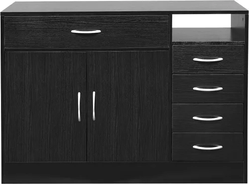 Miniatura 5 de Henf Gabinete de almacenamiento de spa para salón de belleza, estación de peluquería de madera, equipo de spa, gabinete de peluquería de baño