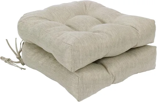 Miniatura 11 de Cojines para exteriores, 19 x 19 pulgadas, 2 unidades, también para uso en interiores, lazos de longitud completa con soporte antideslizante