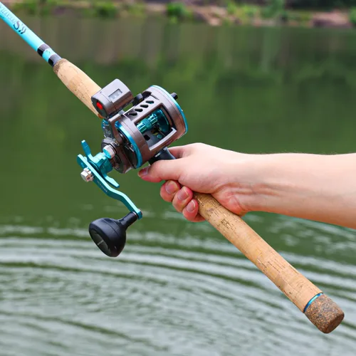 Miniatura 6 de Sougayilang Inshore Fishing Rod Combo with Line Counter Fishing Reel Suitable for Catfish, Salmon/Steelhead, Striper Bass Fishing