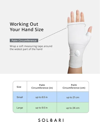 Miniatura 4 de Solbari Fundas protectoras para manos UPF 50+ - Fundas unisex para protección solar UV (juego de dos guantes)