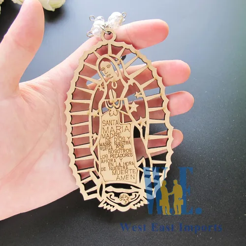 Miniatura 3 de 12 llaveros grabados personalizados con texto en inglés «Our Lady of Guadalupe», recuerdos de la primera comunión, bautizo, evento religioso