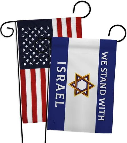 Israel Flag We Stand with Israel American Flags Pack Tapiz Wall Room - Póster al aire libre Bandera de Israelí Campsite Home Banner Interior