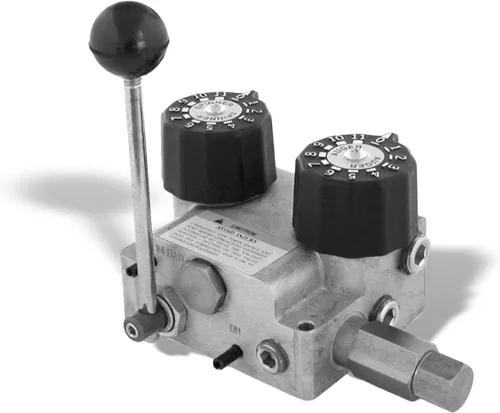 Miniatura 6 de Buyers Products HVC715, válvula y consola hidráulica de doble flujo NPT de 3/4 pulgadas HV715, 15 GPM, control manual, compacto, aluminio