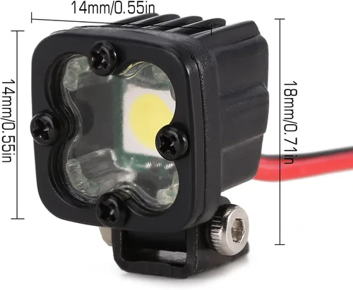 Miniatura 2 de INJORA Luces LED para rastreador RC para Axial TRX-4 TRX6 SCX10 90046 Wraith Redcat Gen8 1/10 RC Crawler Car, 4