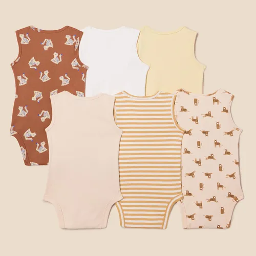 Miniatura 2 de Tienda Essentials Body unisex sin mangas para bebés, paquete de 6