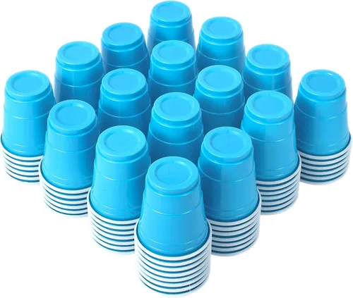 Miniatura 10 de Vasos de chupito de plástico reutilizables – Vasos de fiesta de 2 onzas en varios colores rosa, azul, verde, negro Perfecto para fiestas