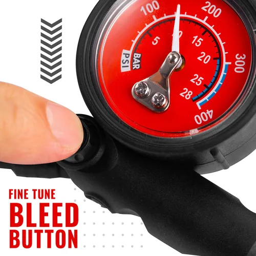 Miniatura 7 de PRO BIKE TOOL Bomba de suspensión para bicicletas de montaña y carretera - Bomba de suspensión de bicicleta de alta presión de 300 PSI - Ideal