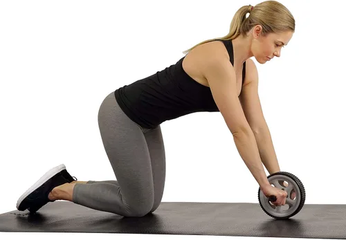 Sunny Health & Fitness Ab Roller Wheel, Durable Construction, Compact & Portable, Non-Slip Handles for Home Gym, Addominal Exercises & Core Strength