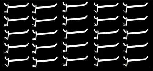 Miniatura 10 de JSP Manufacturing Ganchos de plástico blanco para garaje/herramientas/almacenamiento/organización/joyería/manualidades - 2 pulgadas, 4 pulgadas o 6