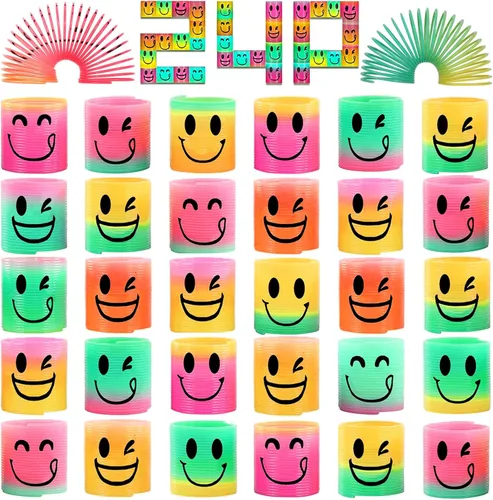 AZEN 24 Piezas Mini Resortes Recuerdos de Fiesta para Niños 3-5 4-8, Rellenos para Bolsas de Dulces para Fiesta de Cumpleaños, Premios de Aula