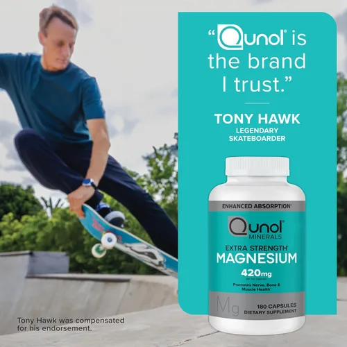 Miniatura 8 de Qunol Cápsulas de magnesio 420 mg, 100 % de valor diario, suplemento de magnesio de alta absorción, extrafuerte, suplemento para la salud