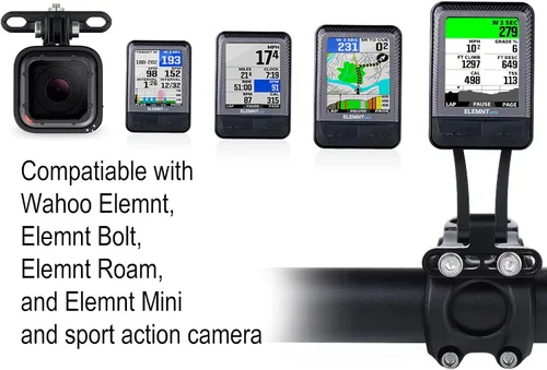 Miniatura 5 de Soporte de bicicleta para Wahoo Elemnt, Bolt, Roam, Mini - Soporte de computadora de bicicleta de aleación de aluminio ajustable