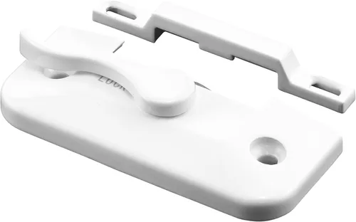 Prime-Line F 2898 - Cerradura de ventana de 2-1/4 H/C con Keeper 2-1/4 H/C fundida a presión blanca con tornillos (paquete individual)
