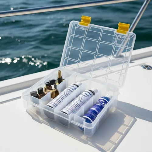 Miniatura 6 de Kit de descarga de motor marino, restaurador de metal interno y bloqueador de corrosión de agua salada, incluye jabón de barco, accesorio