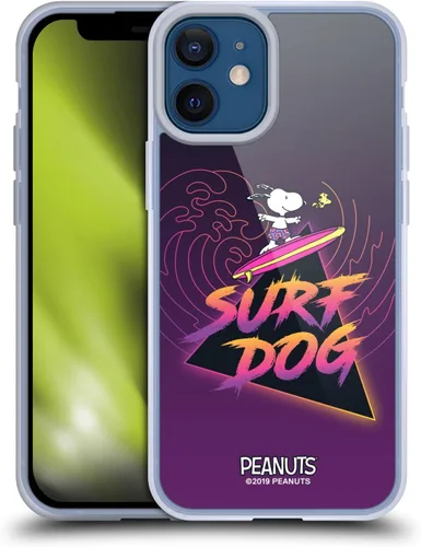 Miniatura 125 de Head Case Designs Peanuts Tropical Surf Snoopy Aloha Disco Gel Funda con licencia oficial [protección de grado militar] compatible con Apple iPhone