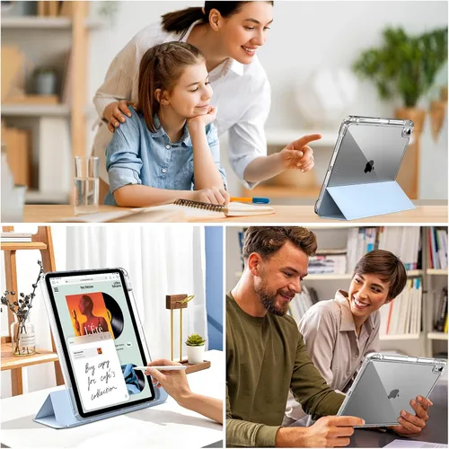 Miniatura 9 de kenke Funda Híbrida para iPad Air de 11 pulgadas (M3) 2025 / (M2) 2024, iPad Air 5ª/4ª generación 2022/2020 de 10.9 pulgadas con soporte para Apple