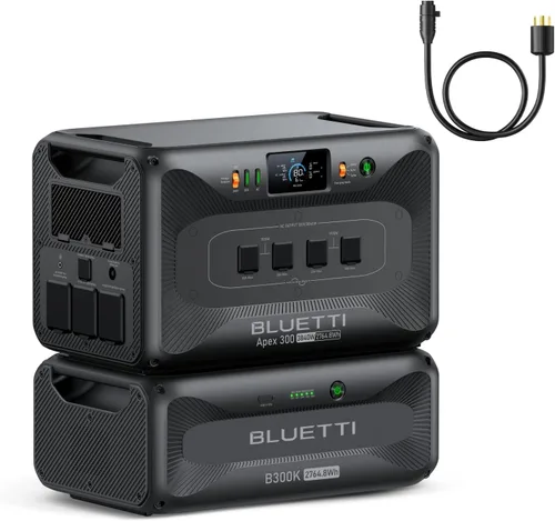 Miniatura 15 de BLUETTI Apex 300 - Estación de energía portátil, generador solar de 2764.8 Wh con batería de reserva con 6 salidas de CA de 3840 W