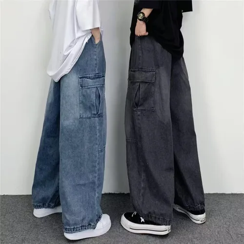 Miniatura 5 de Grunge Pantalones holgados Y2K Emo Alt Cargo Pant Fairycore Demin Cloting Estético Jogger Pantalones deportivos Hiphop Tripp Streetwear