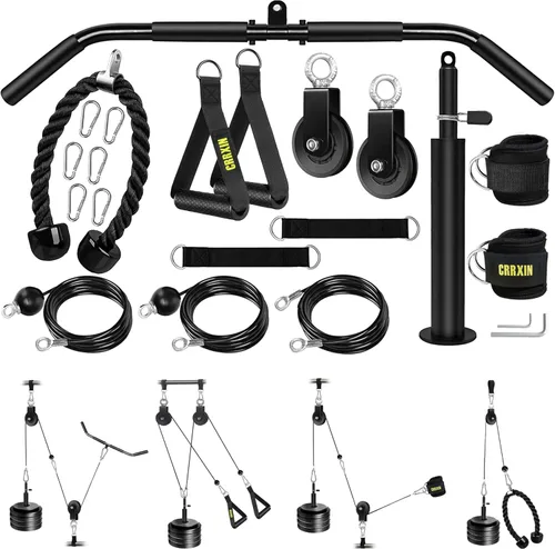Sistema de polea de cable de peso para gimnasio, accesorios de sistema de polea de elevación LAT y fitness mejorado para tracción LAT, entrenamiento