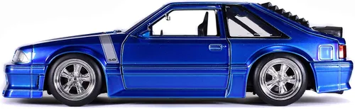Miniatura 3 de Jada Toys Bigtime Muscle 1:24 1989 Ford Mustang GT Die-cast Car Azul, Juguetes para niños y adultos