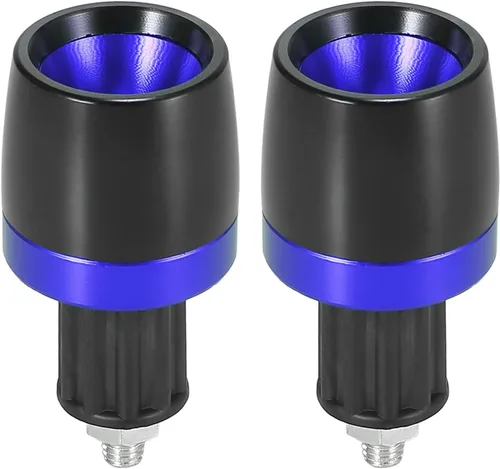 Miniatura 11 de Motoforti 2 unids Universal 0.709 in Manillar End Tapas Plug Bar End CNC Aleación de aluminio para motocicleta Negro