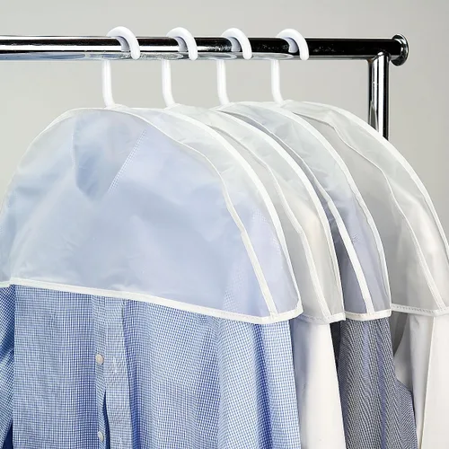 Miniatura 6 de Lillian Vernon Abrigo de vinilo esmerilado, camisa de traje y fundas de hombro para vestido, protección de armario, 22 x 8 pulgadas (juego de 12)