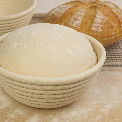 Miniatura 7 de Saint Germain Bakery Cesta Banneton Redonda Premium para Pan con Forro - Cesta de Fermentación Brotform Perfecta para Hacer Pan Hermoso (10 pulgadas)