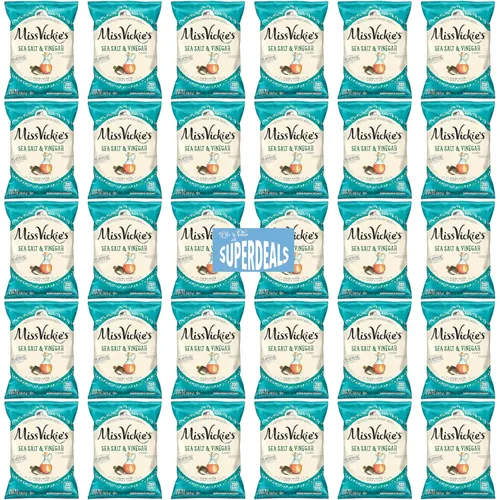 Miniatura 6 de Papas Fritas Cocidas en Caldero de Miss Vickie's Paquete de Valor Empaquetado por SUPERDEALS Bolsa de 1.375 Oz Paquete de Variedad Supremo de 5