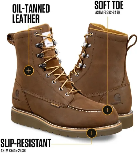Miniatura 3 de Carhartt Botas de cuña impermeables de 8 pulgadas para hombre