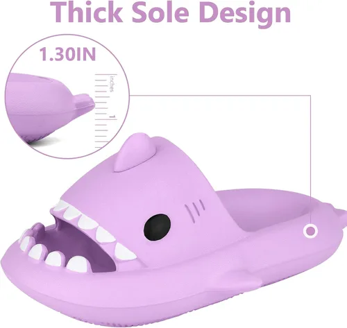 Miniatura 5 de Sandalias de baño con diseño de tiburón para niños y niñas Sandalias de ducha para niños y niñas Sandalias de playa y piscina Secado rápido