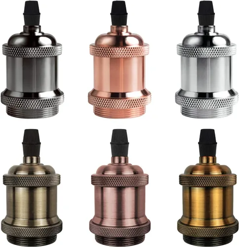 DiCUNO - Portalámparas colgante E26 E27 vintage con certificación UL, iluminación que puedes colocar tú mismo para uso industrial y decorativo,