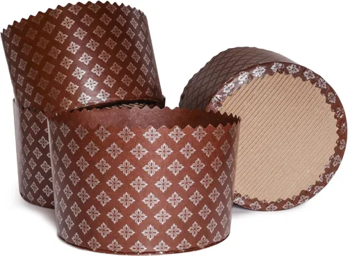 Miniatura 8 de Molde Kulich de 25 onzas, molde de papel para pan de Pascua, 12 piezas, formas de pan de Pascua, moldes para hornear de papel panettone, diseño