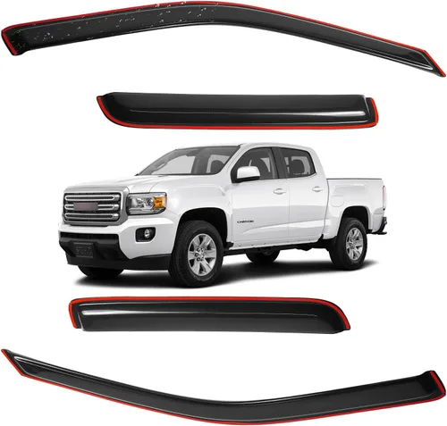 Miniatura 29 de Visor de ventana en canal para Jeep Grand Cherokee WK2 4 puertas SUV 2022, deflector de viento, protector solar y lluvia, adhesivo, a prueba