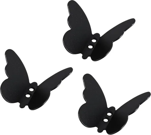 AWISZZZ Decoración de pared de mariposa negra 3D, estilo de decoración minimalista estética para baño o hogar, dormitorio, habitación, arte de