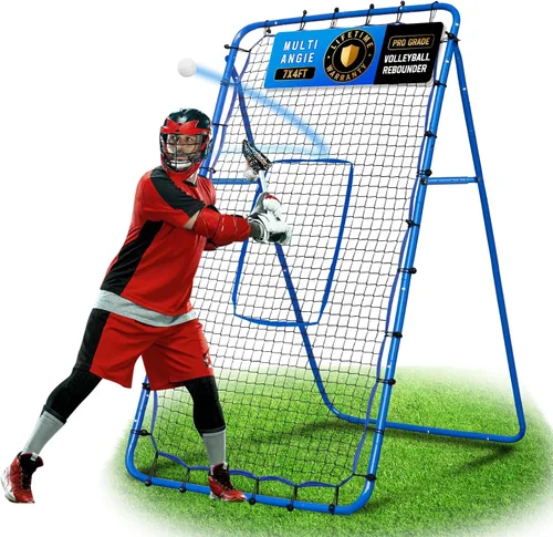 Miniatura 11 de Volleyball Lacrosse Rebound Net Pro, WINTHAI Lacrosse Rebounder for Backyard, 7x4FT/6x4FT/4x4FT Bounce Back Net with Target Strike Zone, Easy Quick