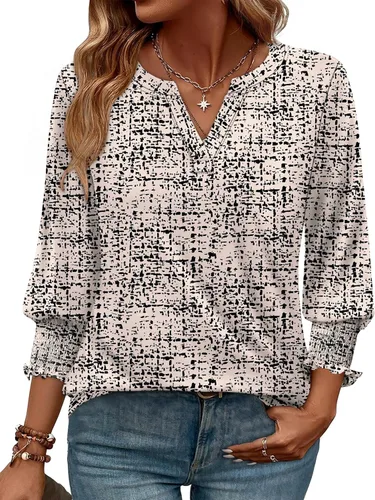 Miniatura 26 de WIHOLL 3/4 Length Sleeve Womens Tops Summer Shirts Spring Vacation Outfits Dressy Casual Trendy Fall S-3XL