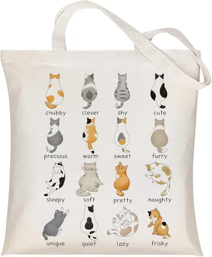 Miniatura 10 de Bolsa de lona Louise Maelys para mujer, linda estética cardenal, de algodón, para compras, regalo para mujeres, bolsas de comestibles reutilizables