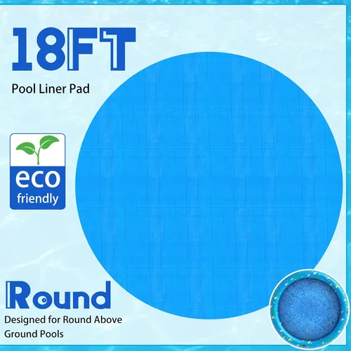 Miniatura 2 de Boao Almohadilla de revestimiento de piscina de 18 pies para piscinas sobre el suelo, lona para proteger la piscina inflable, tela debajo del suelo