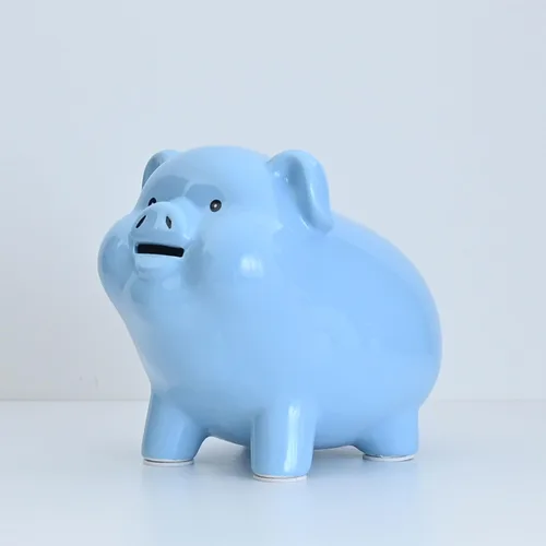 Miniatura 12 de Alcancía de Cerámica en Forma de Cerdo para Adultos, Debe Romperse para Abrir, Banco de Monedas para Niñas y Niños, Caja de Dinero en Efectivo