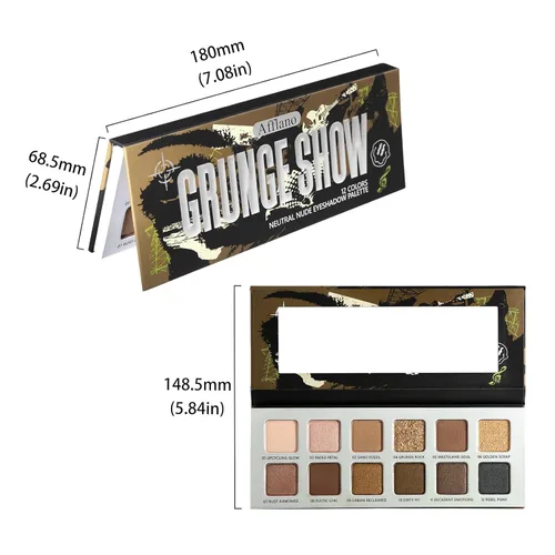 Miniatura 8 de Paleta de Sombras de Ojos Natural Nudes - Marrón Topo Cálido y Marrón Oscuro Mate, Acabado Aterciopelado con Shimmer y Metálico Tamaño Compacto